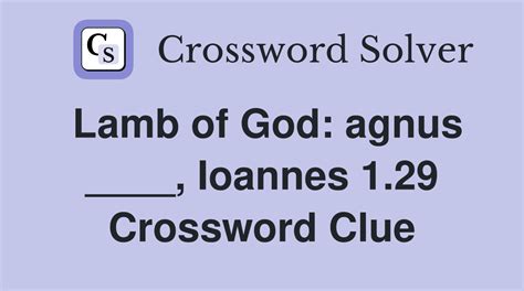 agnus crossword|agnus crossword clue.